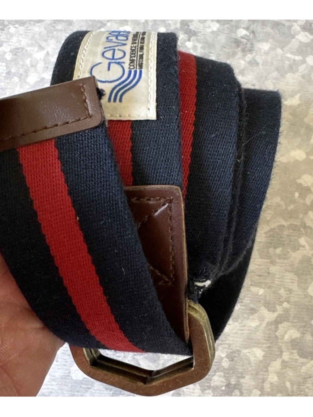 COEN GEVAERT LEATHER CANVAS BELT JAPAN BELGIUM